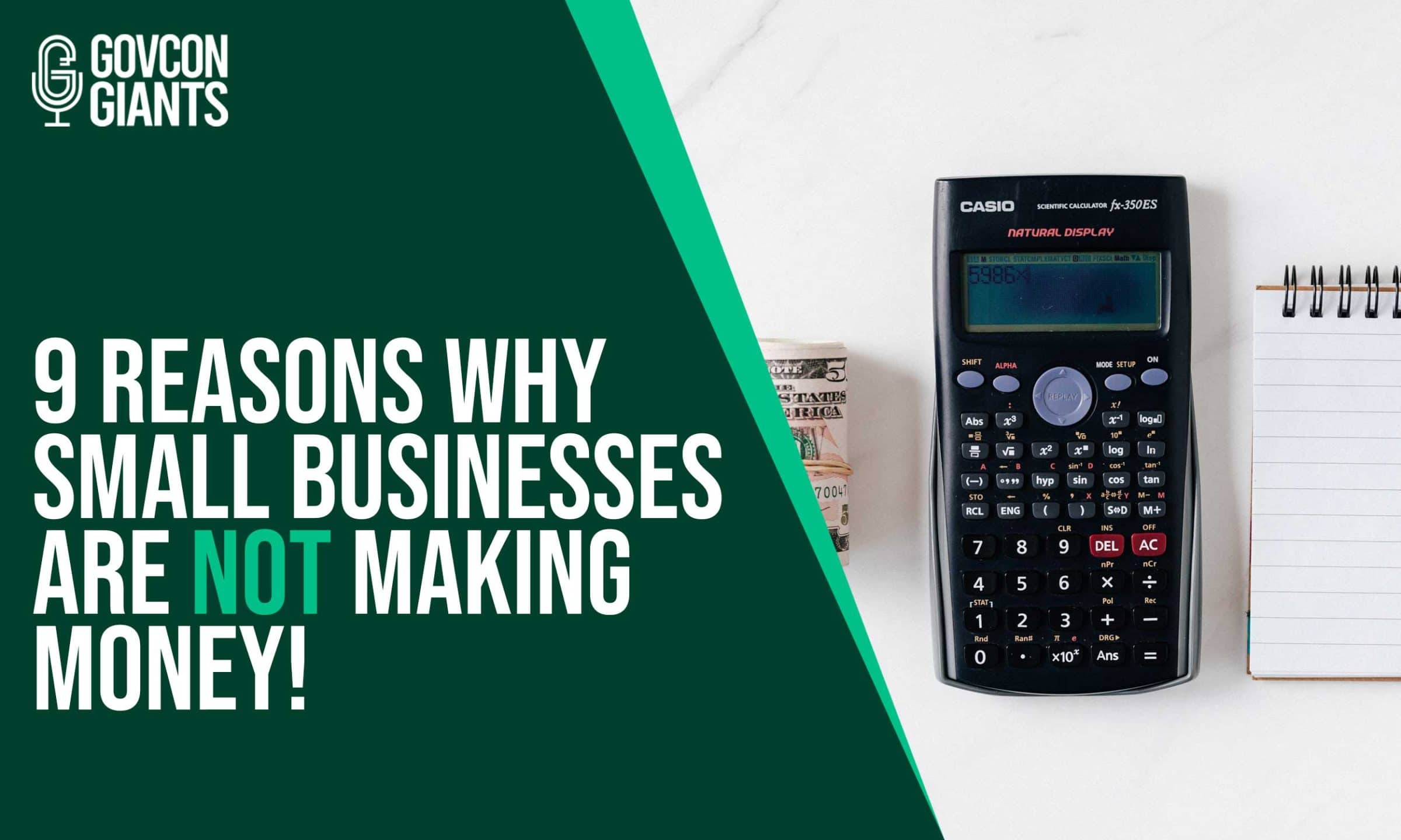 9 Reasons Why Small Businesses are NOT Making Money!