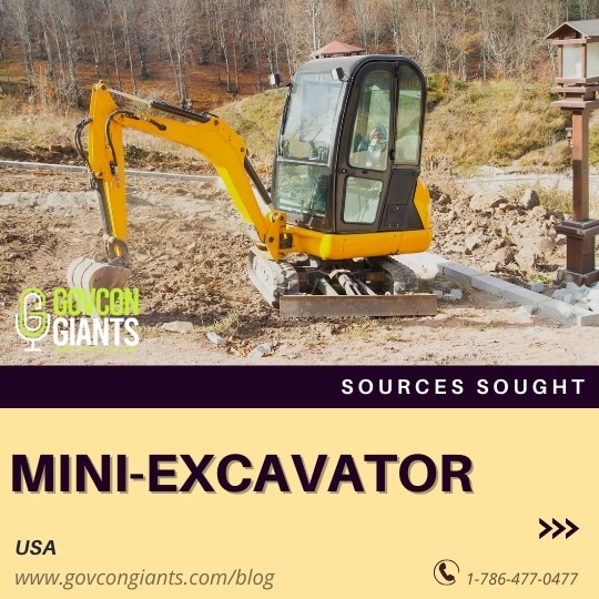 Sources Sought: Mini-Excavator