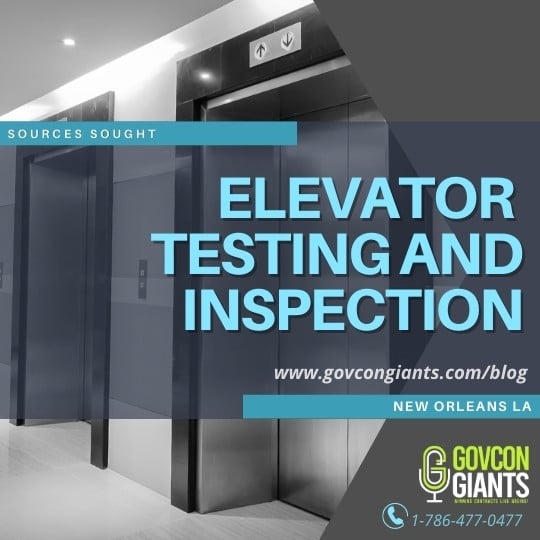 Sources Sought: Elevator Testing and inspection