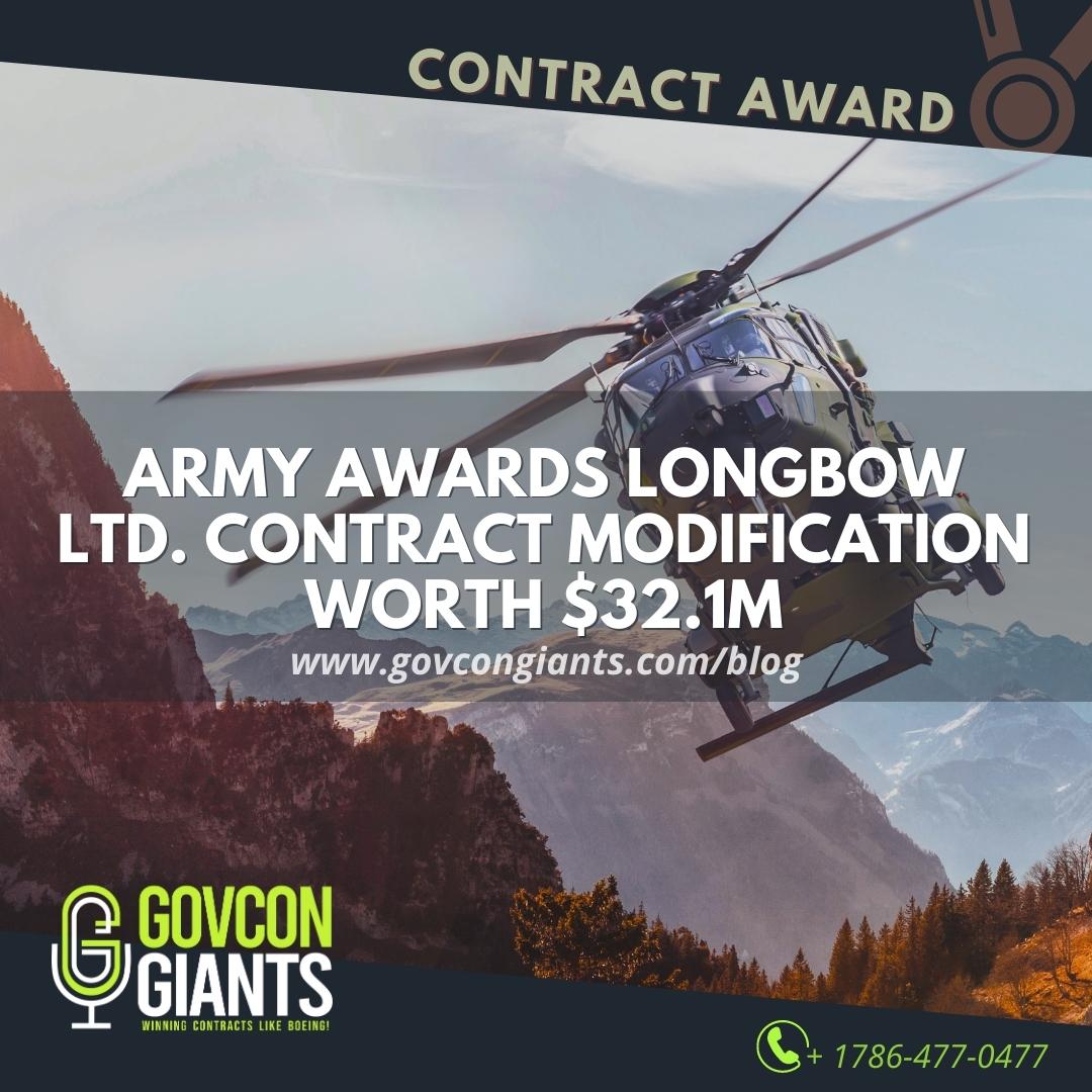 ARMY Awards Longbow Ltd. Contract Modification Worth $32.1M