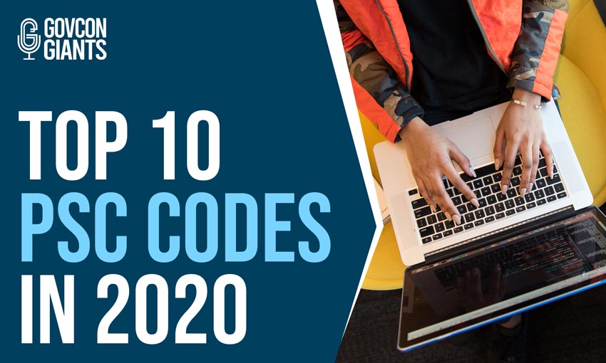 Top 10 PSC codes in 2020