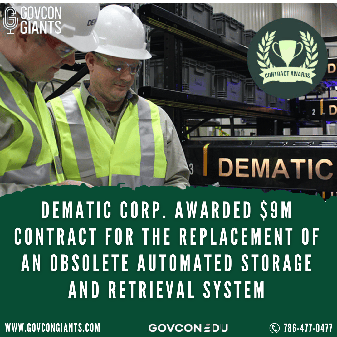 Dematic Corp. awarded $9M contract for the replacement of an obsolete automated storage and retrieval system