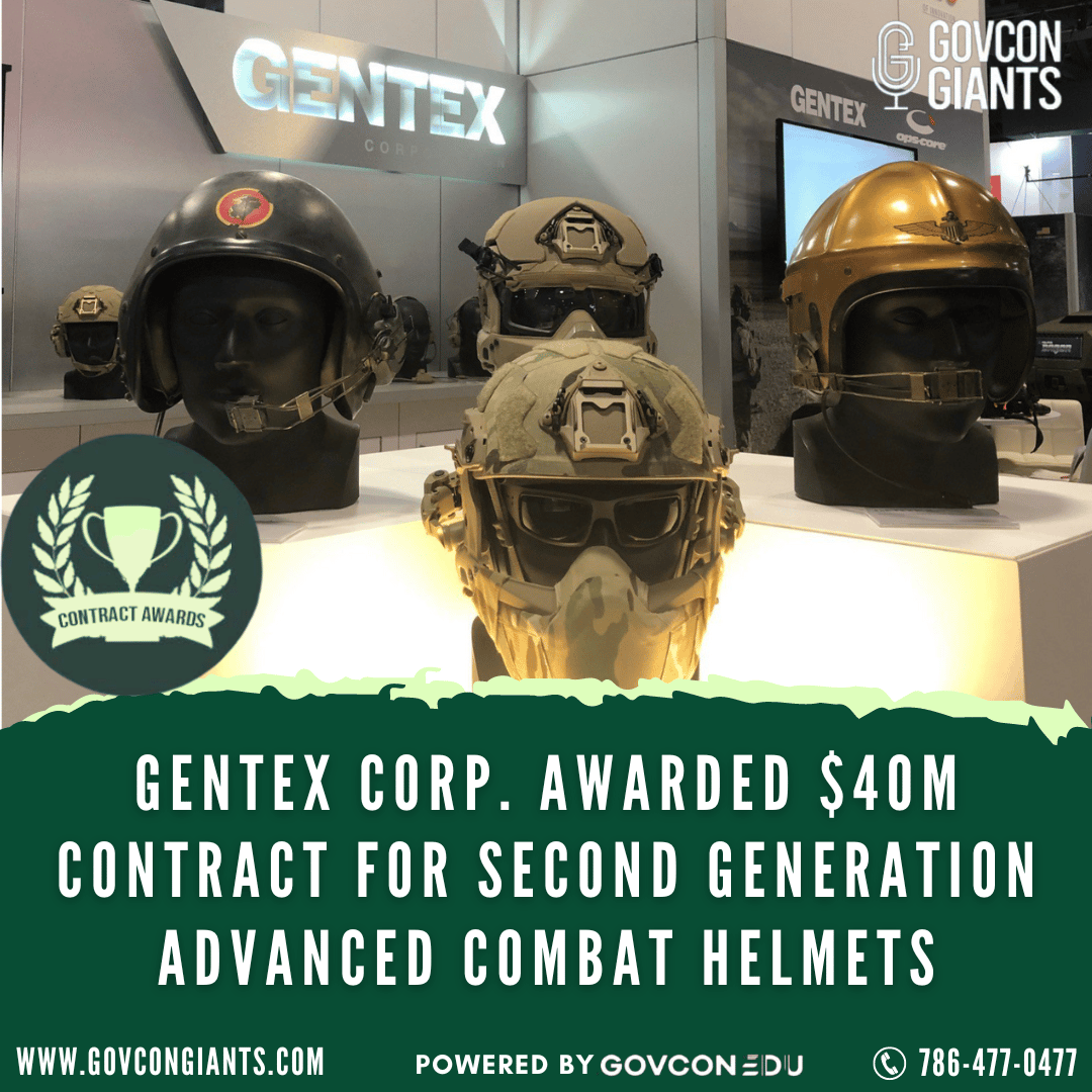 Gentex Corp. awarded $40M contract for second generation advanced combat helmets