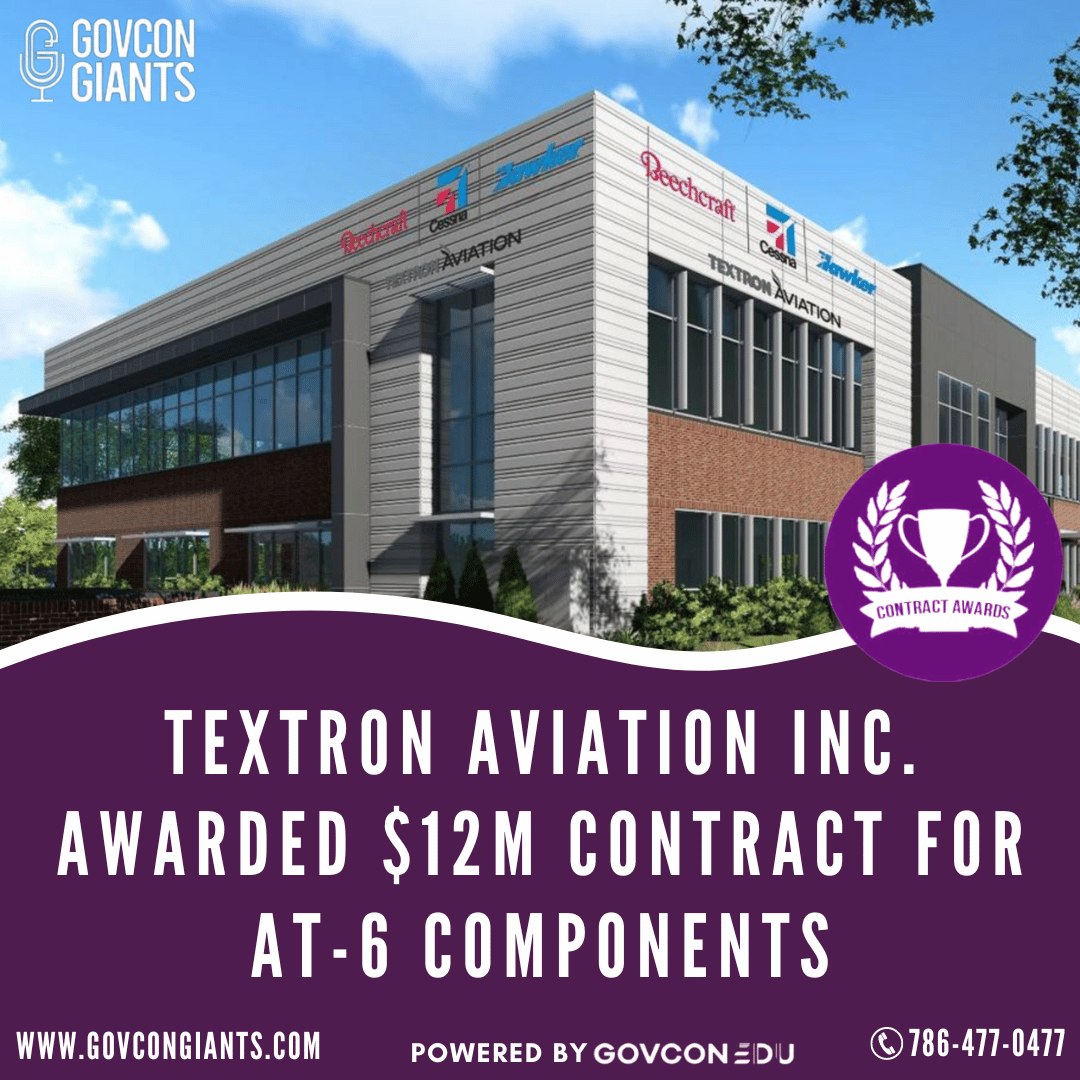 Textron Aviation Inc. awarded $12M contract for AT-6 components